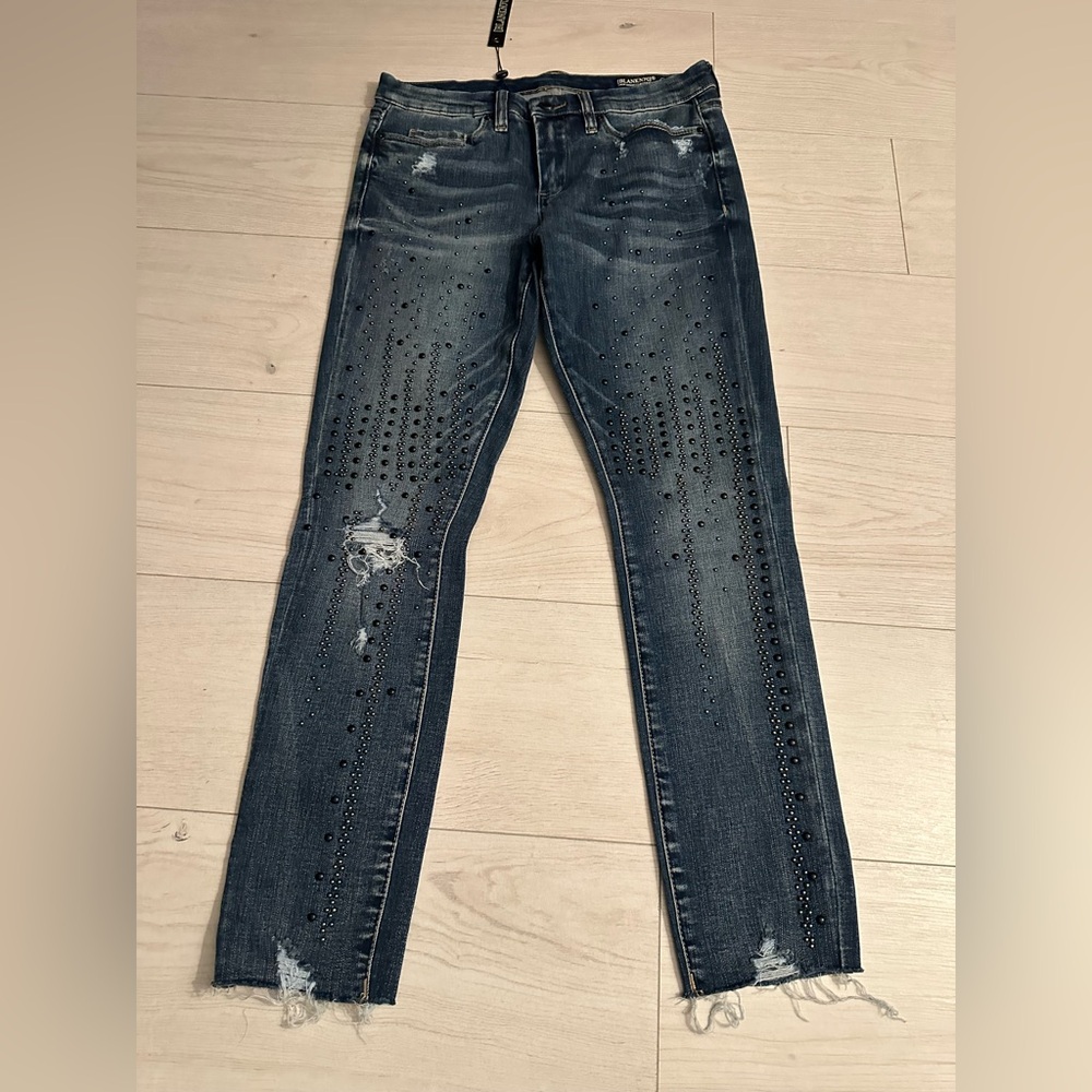 New BlankNYC Crop skinny classique Studded Jeans